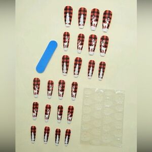 Coffin/Ballerina Shaped Press-On Nails